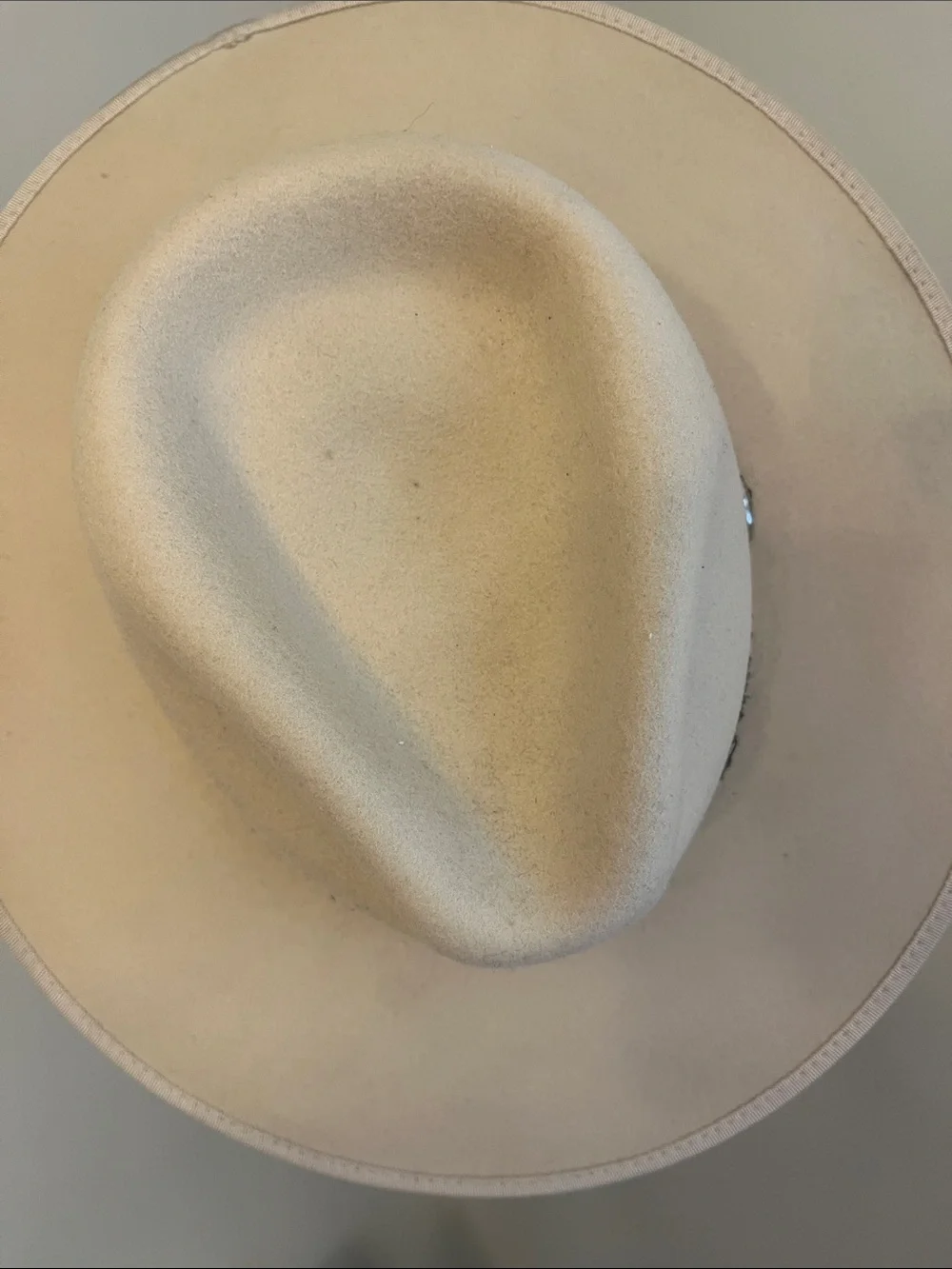 Wyeth Cream Felt Rancher Hat with Black Band